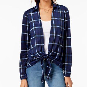 Crave Fame - Plaid  Top